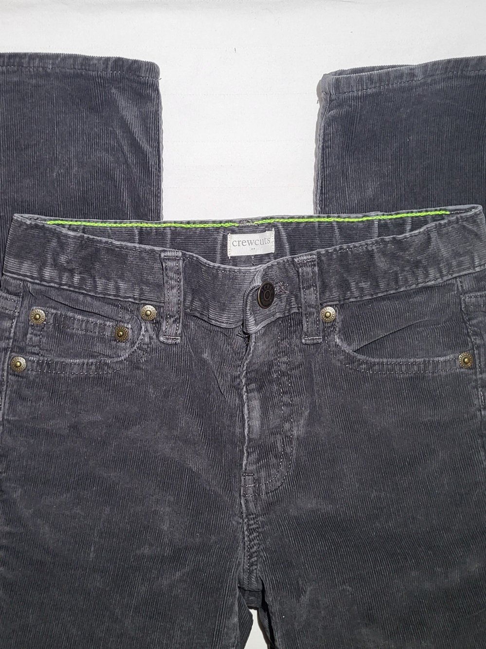 Crewcuts J. Crew Boy's Dark Charcoal Corduroys
